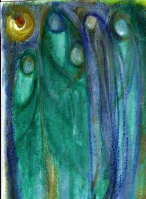 Woman and Yellow Moon